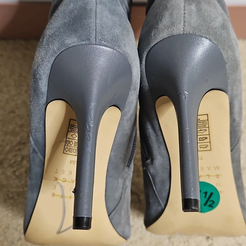 White House Black Market Faux Suede Boots Size 7 1/2